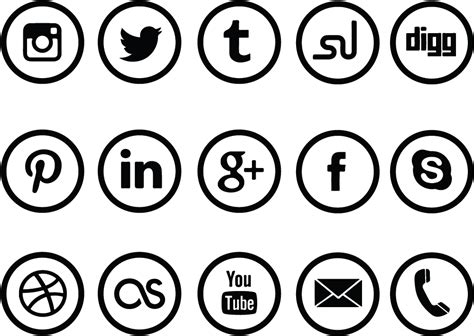 Download Download Circle Social Media Icon Set - Transparent Circle ...