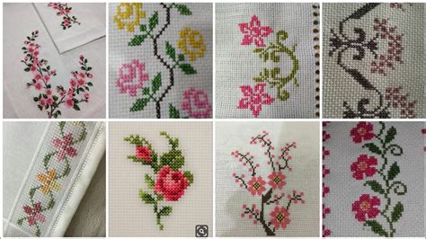 latest newly flowers 🌺 Cross stitches pattern #2023 - YouTube