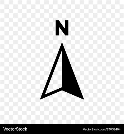 North arrow icon n direction point symbol Vector Image