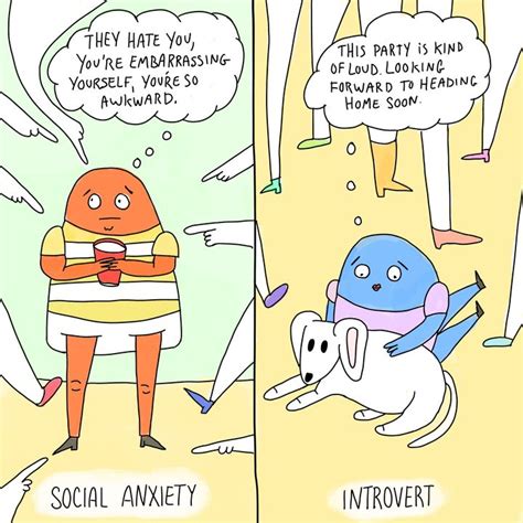 The Difference Between Social Anxiety And Introversion, In 4 Comics ...