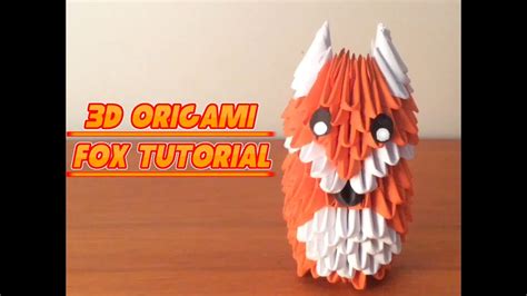 3D Origami Fox Tutorial - YouTube