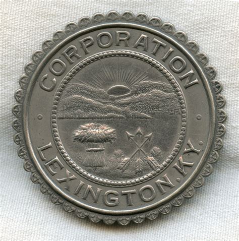 Rare Ca 1912-1913 Lexington, Kentucky Police Department Hat Badge ...