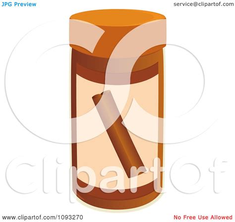 Clipart Spice Bottle Of Cinnamon Flavoring - Royalty Free Vector ...