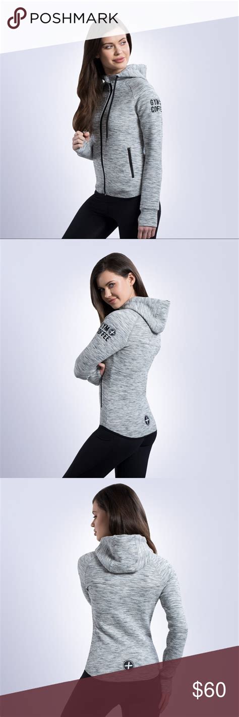 Gym+Coffee Hoodie • Fleck fabric provides optimum warmth and comfort. • Fitted style enables ...