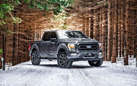 2021, Ford F-150, front view, gray pickup truck, new gray F-150, F-150 tuning, HD wallpaper | Peakpx