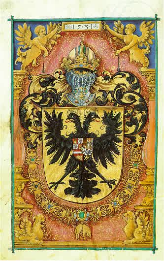 The coat of arms of the Empire in Bruegel’s Census at Bethlehem, Continuity of the centre ...