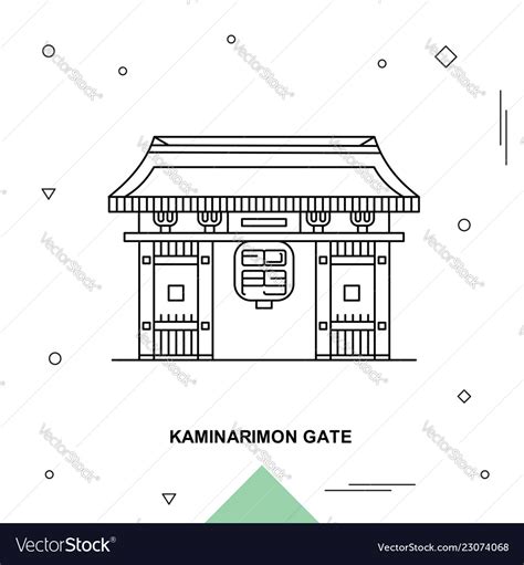 Kaminarimon gate Royalty Free Vector Image - VectorStock