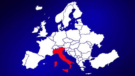 Italy Europe Country Nation Map Zoom In Close Up Geography Motion Background - Storyblocks