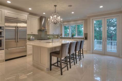 15 Delightful Kitchen Designs With Marble Flooring For Luxurious Look