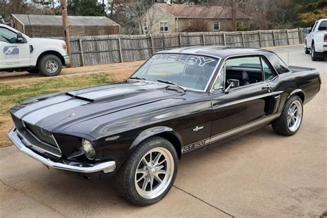 For Sale: 1968 Ford Mustang Coupe (black, silver stripes, modified, 302ci V8, 3-speed auto ...