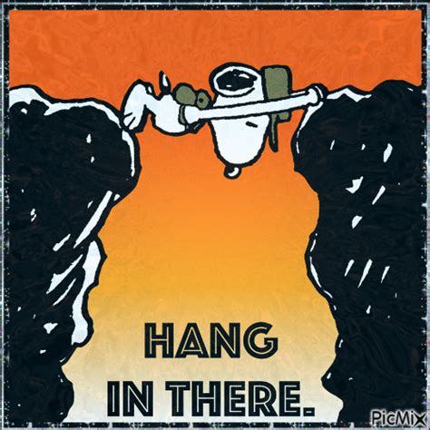 Hang In There Snoopy In Between Hills GIF | GIFDB.com