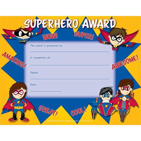 Flipside Superhero Award Zertifikat, 21,6 x 27,9 cm, 30 Stück : Amazon.de: Bürobedarf & Schreibwaren