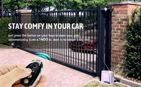 CO-Z Automatic Sliding Gate Opener With Remote Controls, Electric Rolling Driveway Slide Gate ...