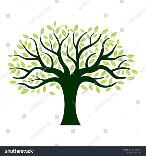 Green Tree Vector Illustration Logo Stock Vector (Royalty Free ...