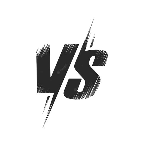 Premium Vector | Vs versus icon logo black white symbol fight ...