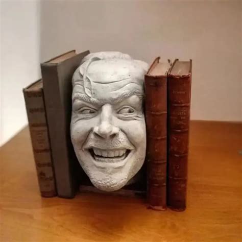 SCULPTURE OF THE Shining Bookend Library Here’S Johnny Book Shelf ...