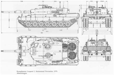 Leopard 2 Blueprint - Download free blueprint for 3D modeling