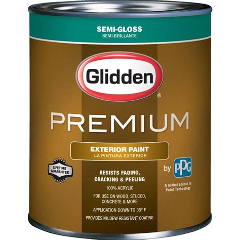 Glidden Premium 1 qt. Semi-Gloss Latex Light Colors Exterior Base Paint-GL6811-04 - The Home Depot