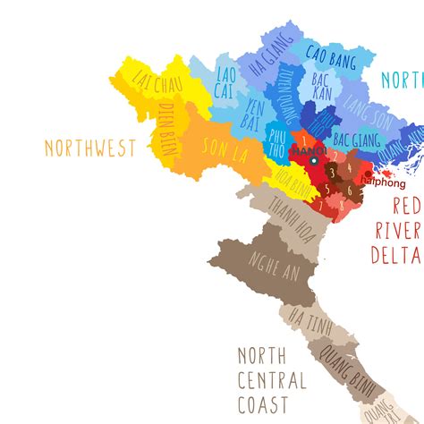 Vietnam Map Region PRINTABLE Vietnam Provinces Labeled - Etsy Australia