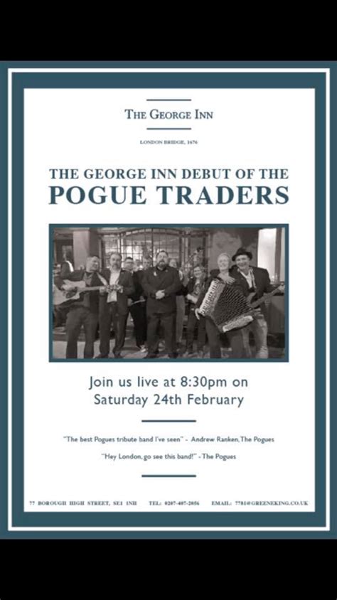 George Inn, London Bridge – 24th February 2018. | The Pogue Traders