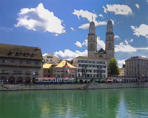 Zurich (Switzerland) Old Town View. Editorial Image - Image of business ...