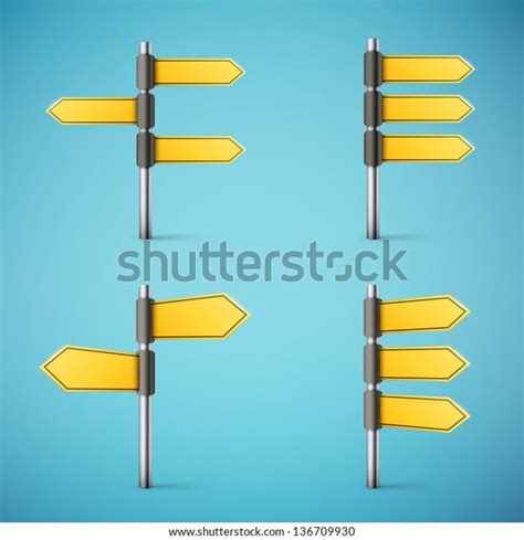 Set Yellow Road Signs Eps10 Vector Stock Vector (Royalty Free) 136709930 | Shutterstock