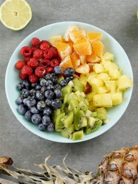 Rainbow Fruit Salad with Honey Dressing - No-Bake Dessert Recipes