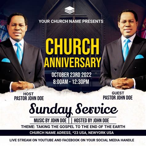 Copy of church anniversary service | PosterMyWall