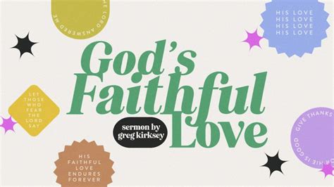 God's Faithful Love | Media | Church at Rock Creek