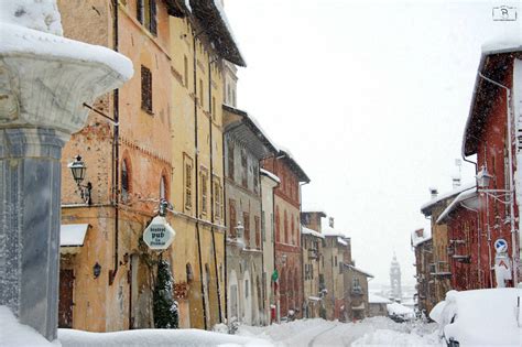 The italian village of Saluzzo, Cuneo in Piedmont, Italy - e-borghi