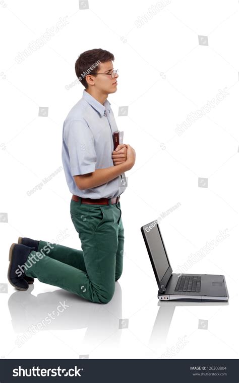 Young Man Knelt Prayer Bible Hand Stock Photo 126203804 | Shutterstock