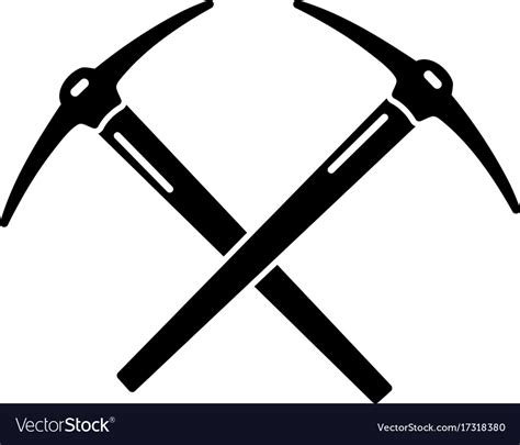 Mining pickaxe icon simple style Royalty Free Vector Image