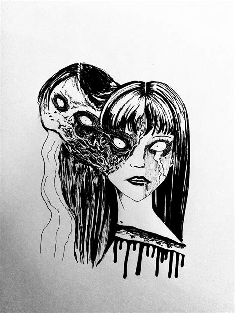 Creepy Girl Drawing