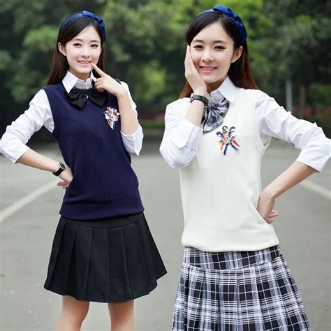 Girls school uniform british style uniform school uniform sweater work ...