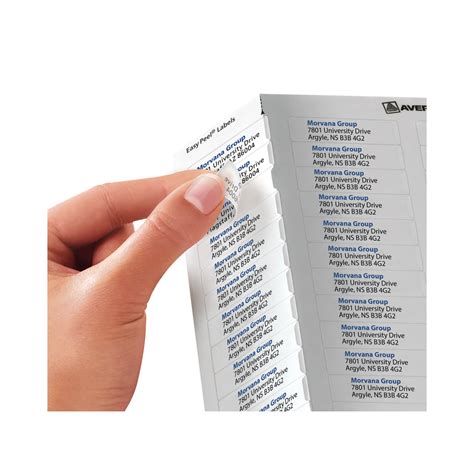 Avery® Easy Peel® Clear Address Labels - 1/2 x 1-3/4", 800/Pack
