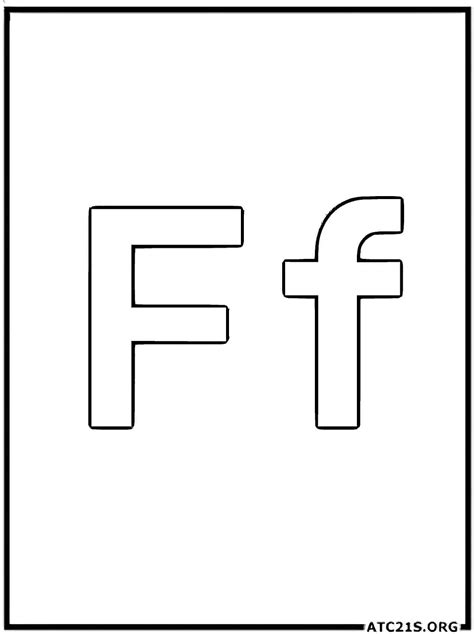 Free Letter F Coloring Pages Download | ATC21S
