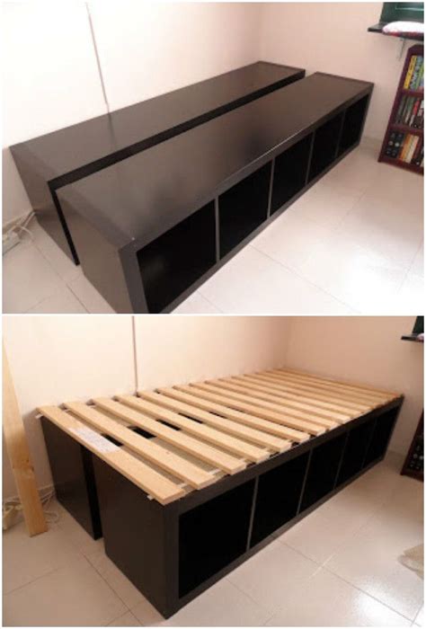 20 Cube Organizer DIY Ideas To De-clutter Your Whole House | Diy storage bed, Diy bed frame, Diy bed