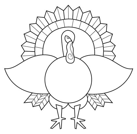 Blank Turkey Coloring Page Coloring Pages