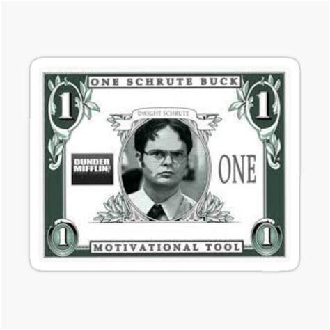 "schrute bucks" Sticker for Sale by ella morgan | Redbubble