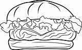 Cheeseburger Coloring Pages sketch template