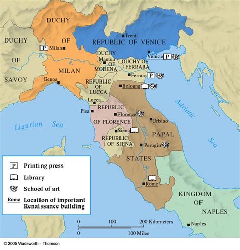 Italian City States Map - Vector U S Map