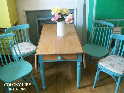 Victorian Drop Leaf Table and Vintage Chairs