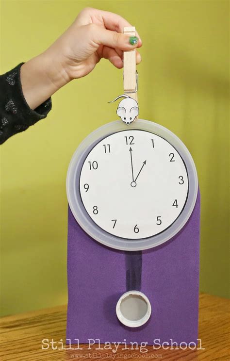 Hickory Dickory Dock Clock Craft & Time Telling Activity for Kids ...