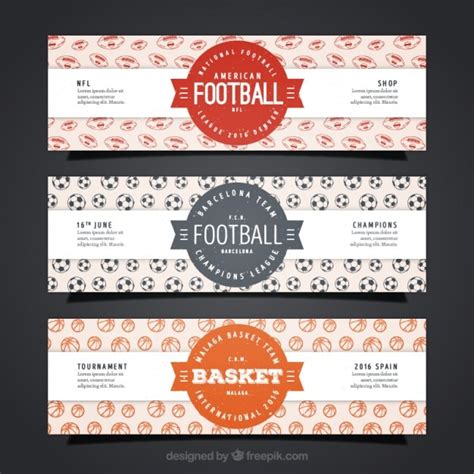 Free Vector | Vintage sport banners set