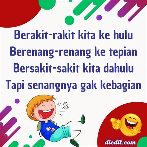 65 Pantun Jenaka 2 Baris Bikin Ngakak Menghibur | diedit.com