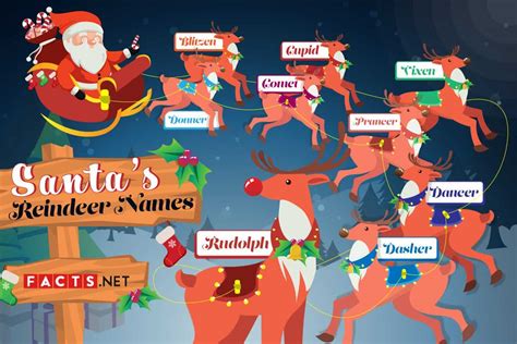 List of Santa's Reindeer Names in Order - Facts.net