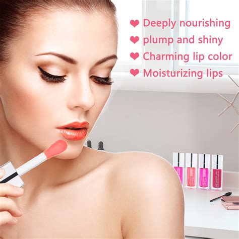 Sea-Maid Lip Gloss Hydrating Lip Oil Non-Sticky Formula Subtle Shine with Tinted Sheer Color ...