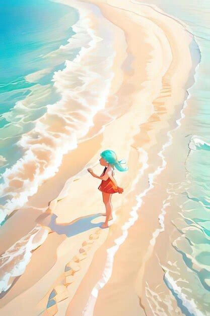 Premium Photo | Cartoon paradise beautiful beach adventures