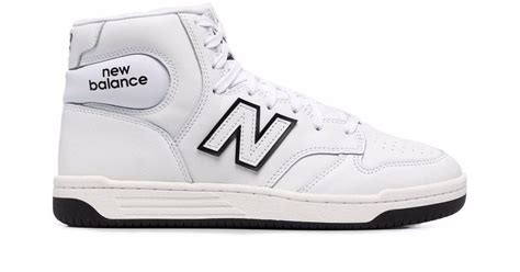 New Balance Leather Bb480 Hi-top Sneakers in White for Men - Lyst