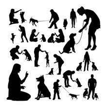 Girl Dog Silhouette Free Stock Photo - Public Domain Pictures